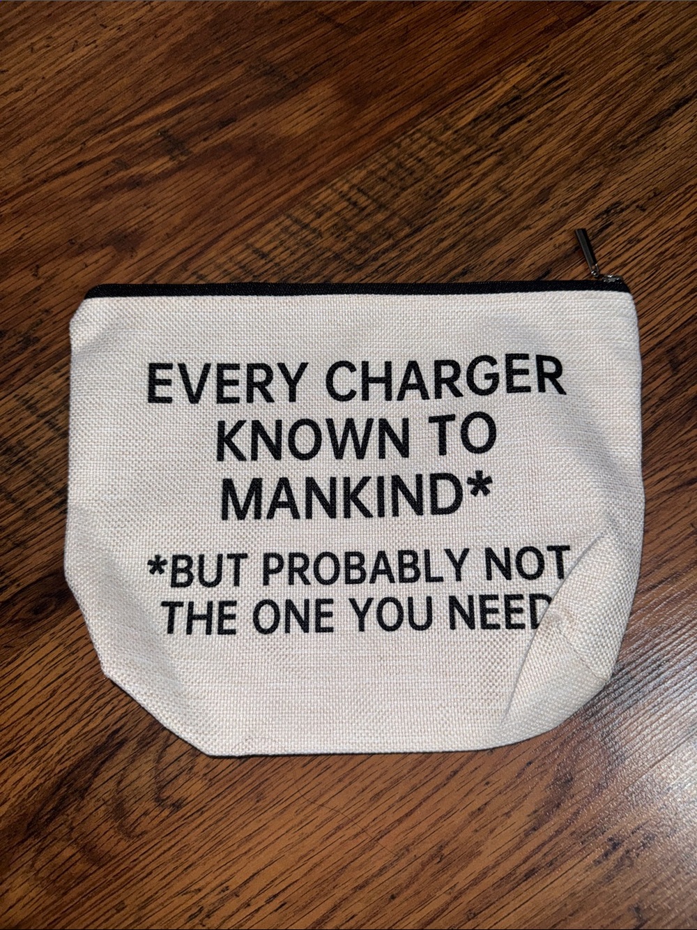 Canvas Tech Pouch “Every Charger Known to Mankind” 38.Mon.B4